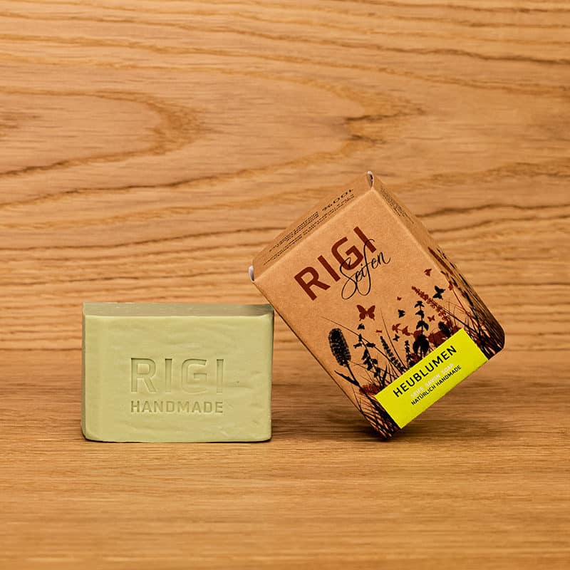 Heublumenseife ausgepackt