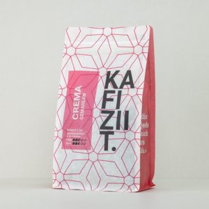 Kaffee Crema Fronansicht in Verpackung