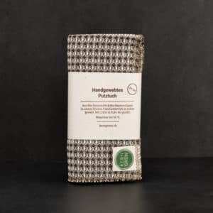 Putzlappen 2er Set aus Biobaumwolle. Braunes Webmuster